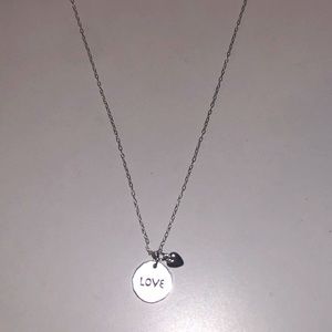 Silver engraved necklace. says”Grandmas Hero 2020”